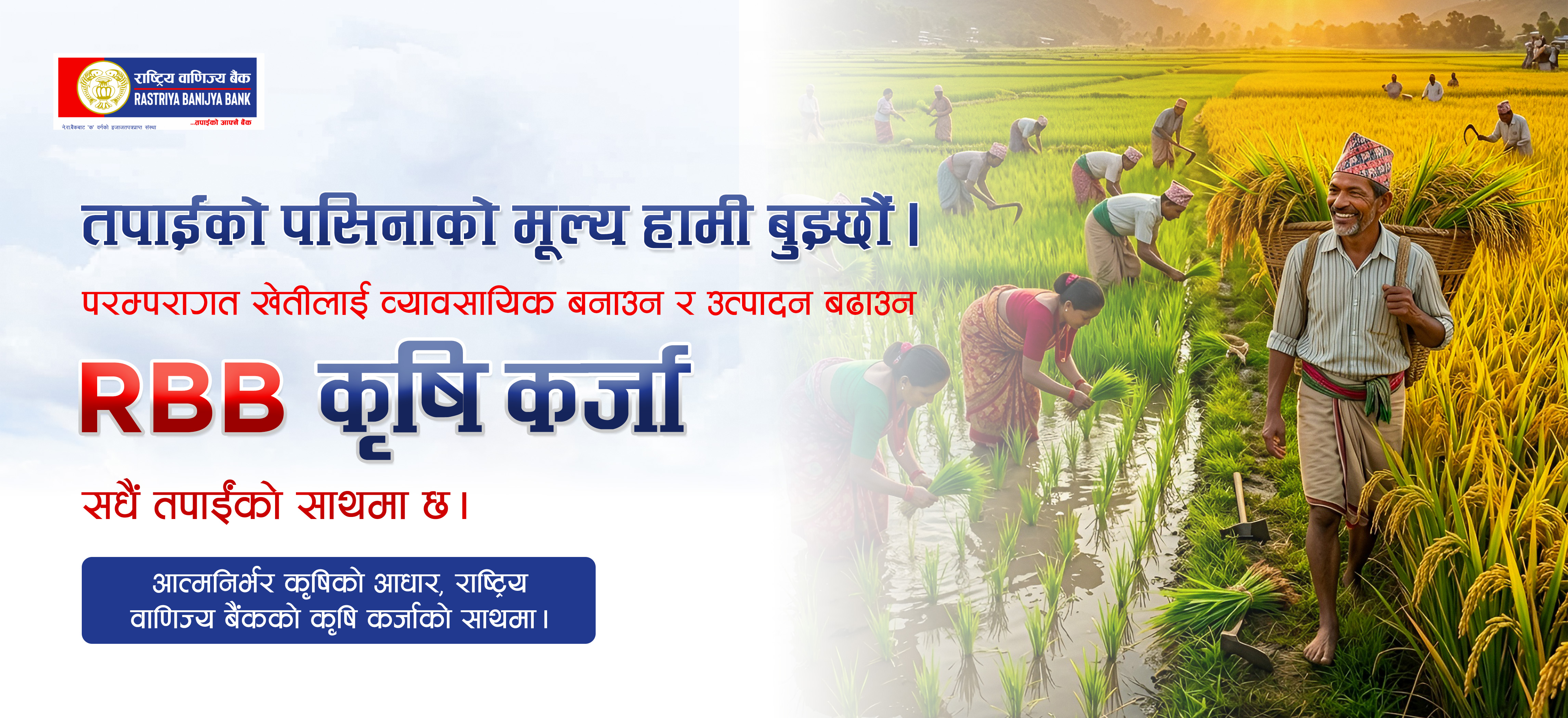 प्राथमिकताका साथ कृषिमा लगानी बढाउँदै राष्ट्रिय वाणिज्य बैंक